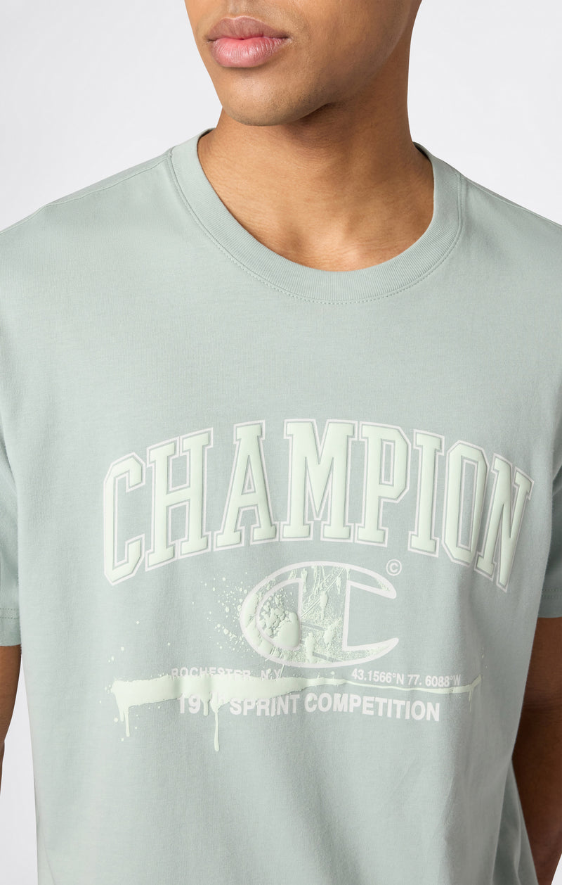 Men’s Crewneck T-Shirt With Puff Print Graphic