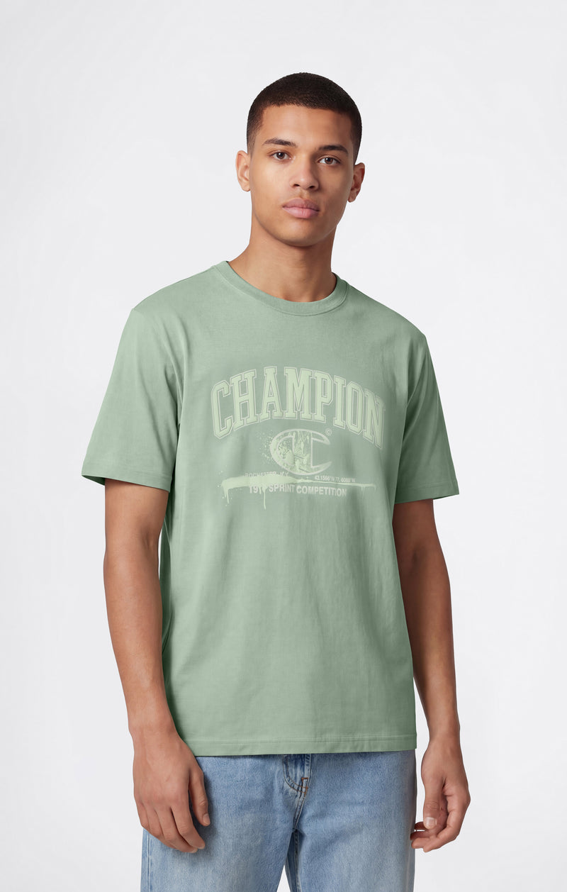 Rundhals-T-Shirt Mit Puff-Print-Grafik Für Herren