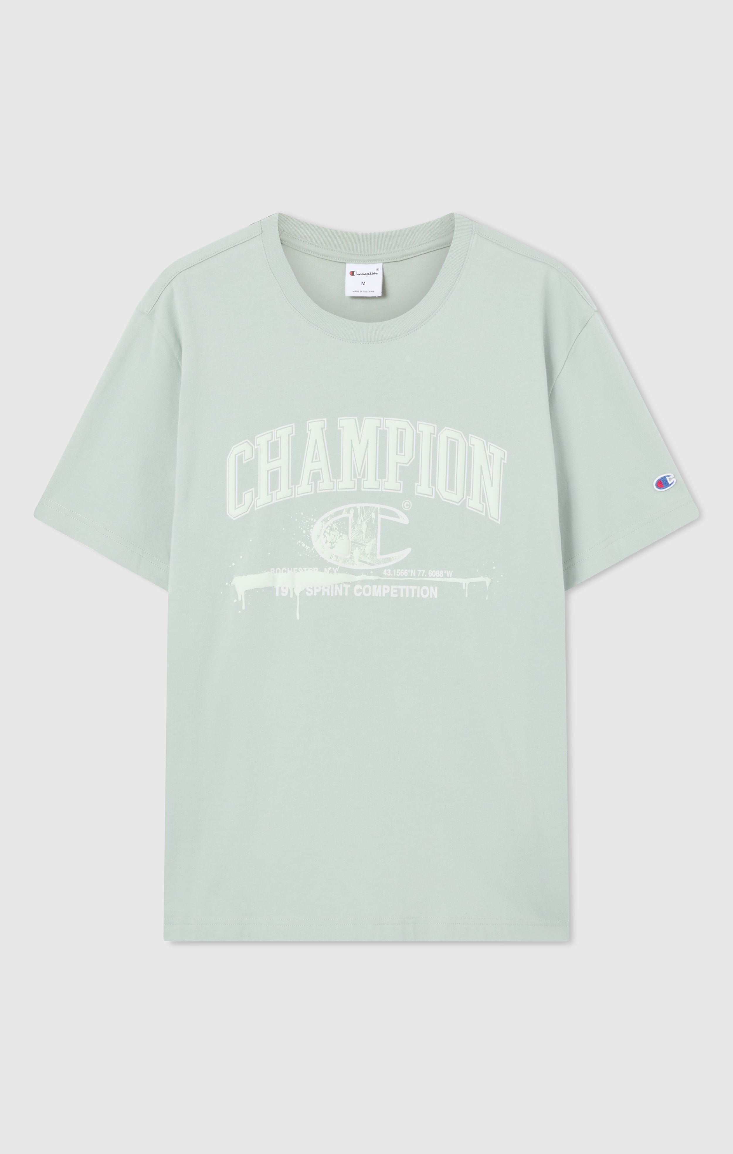 Men’s Crewneck T-Shirt With Puff Print Graphic