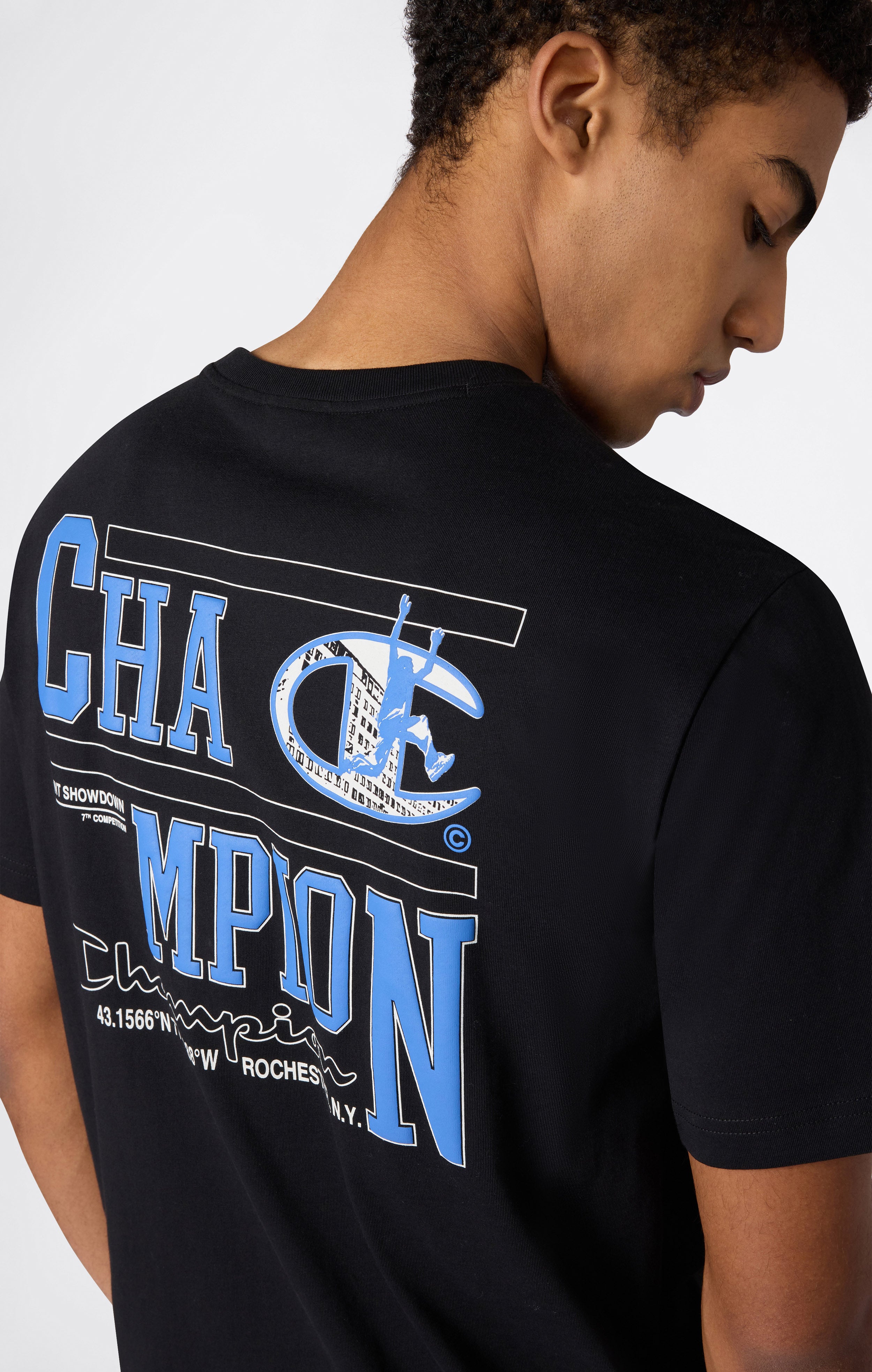 Men’s Crewneck T-Shirt With Puff Print Graphic