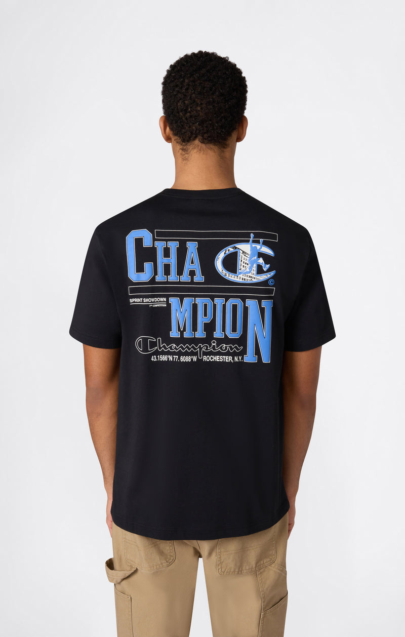 Men’s Crewneck T-Shirt With Puff Print Graphic