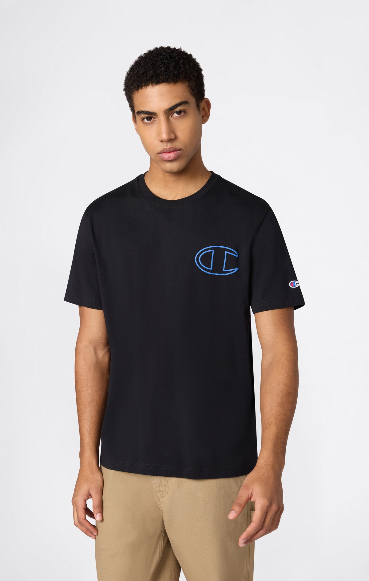 Men’s Crewneck T-Shirt With Puff Print Graphic