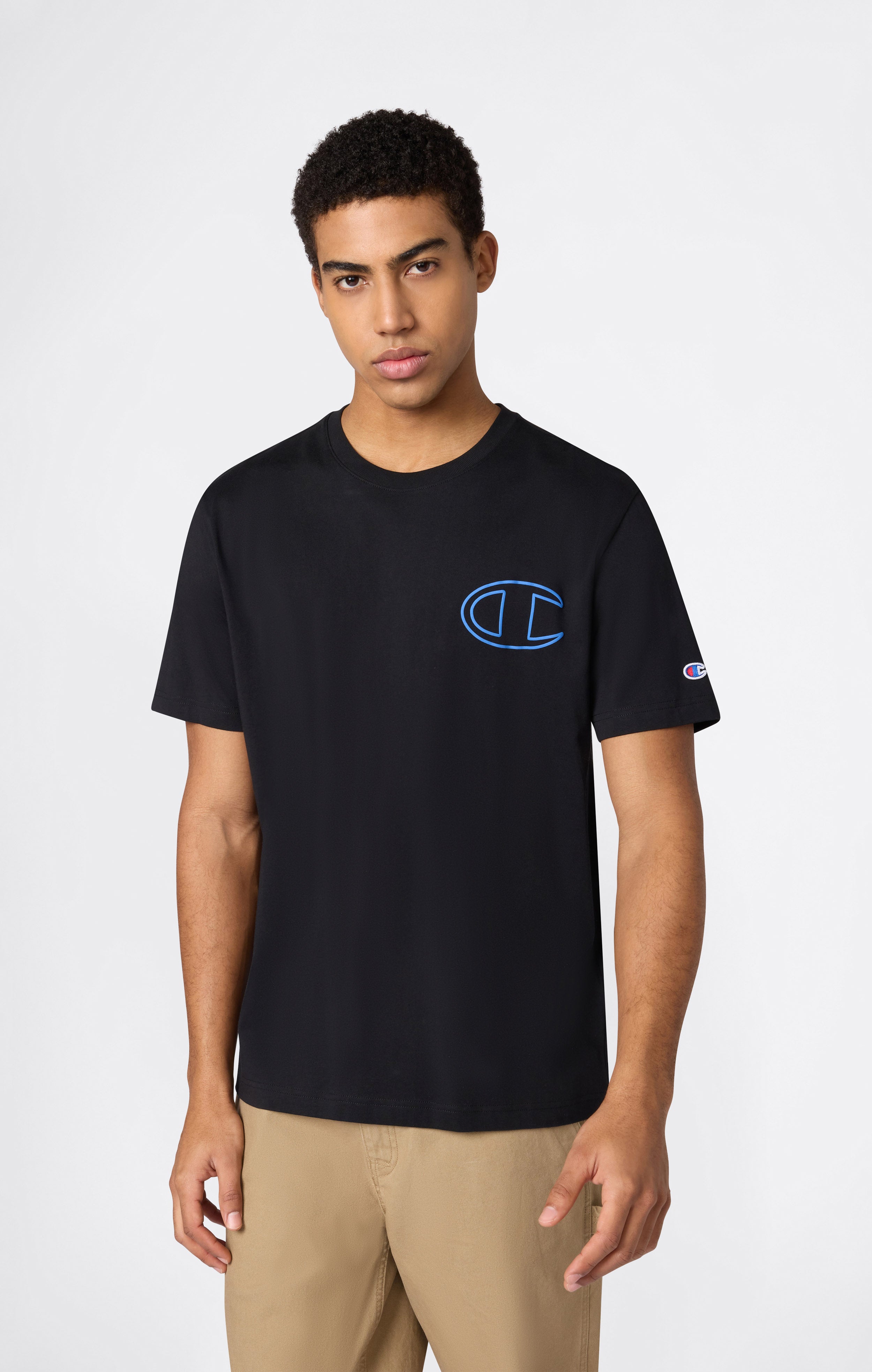 Men’s Crewneck T-Shirt With Puff Print Graphic