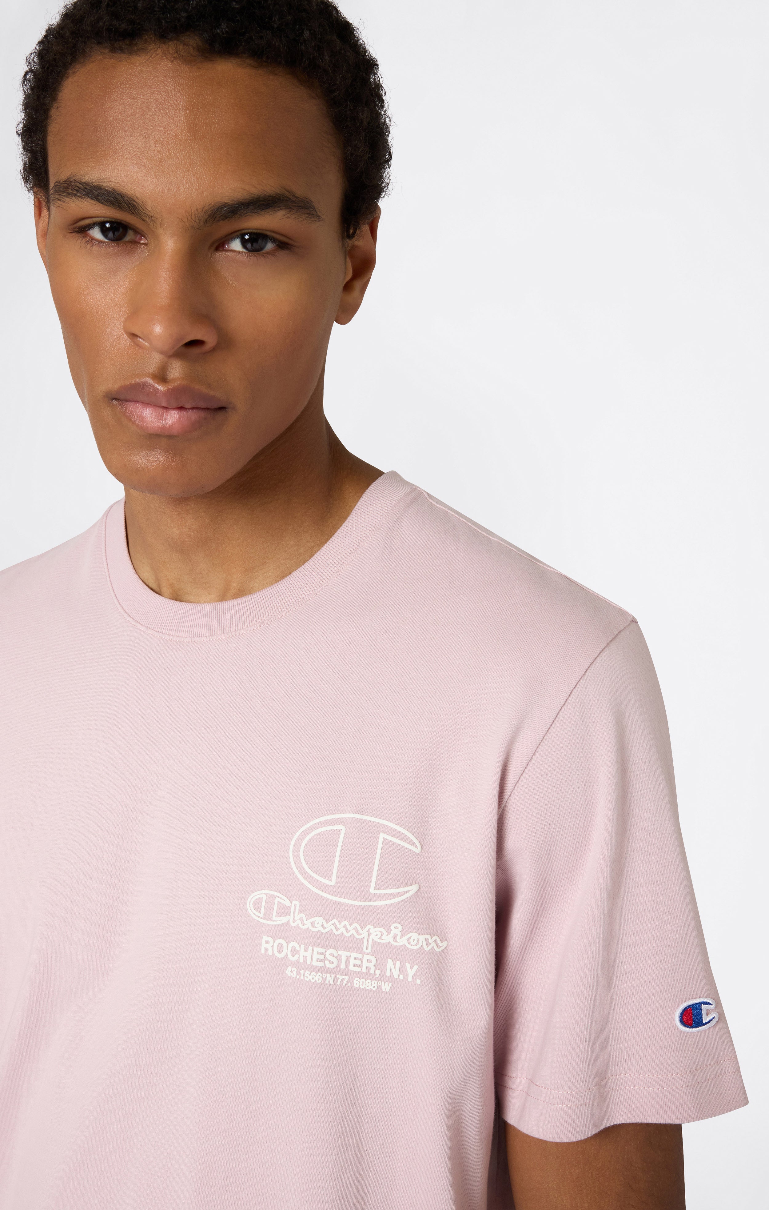 Men’s Crewneck T-Shirt With Puff Print Graphic