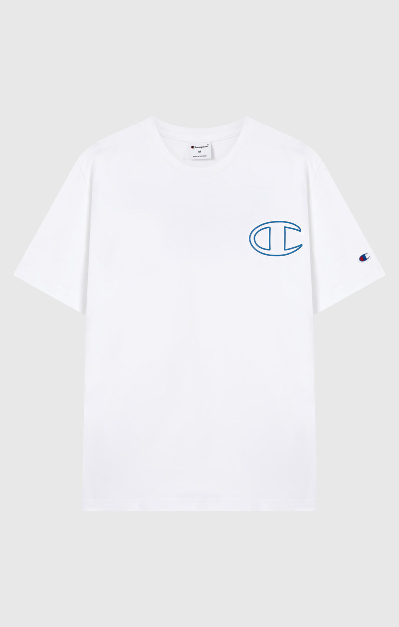 Rundhals-T-Shirt Mit Puff-Print-Grafik Für Herren