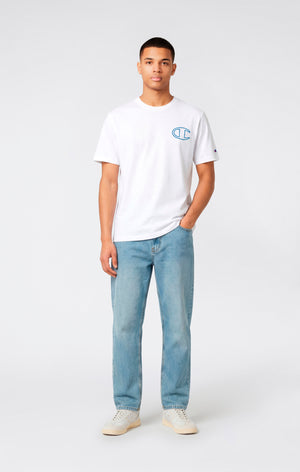 Rundhals-T-Shirt Mit Puff-Print-Grafik Für Herren