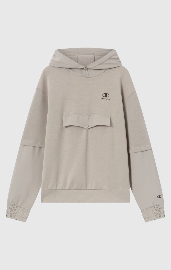 Felpa Con Cappuccio Mix Media Uomo C-Tech