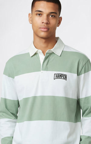 Polo a Righe in Jersey Pesante Da Uomo