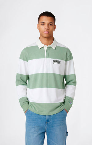 Polo a Righe in Jersey Pesante Da Uomo