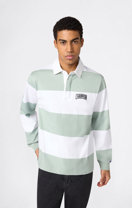 Men’s Striped Heavy Jersey Polo Shirt