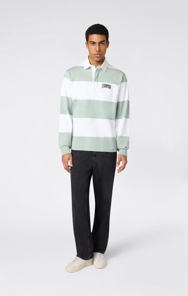 Polo a Righe in Jersey Pesante Da Uomo