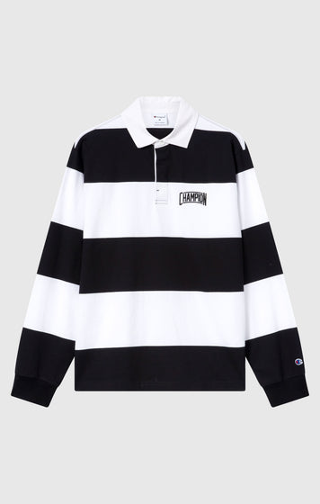 Men’s Striped Heavy Jersey Polo Shirt