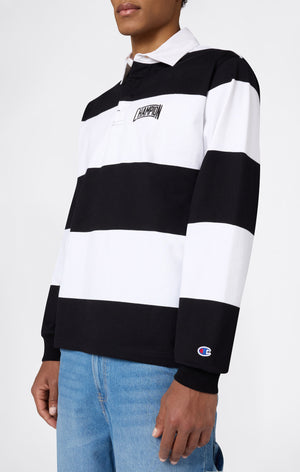 Polo a Righe in Jersey Pesante Da Uomo