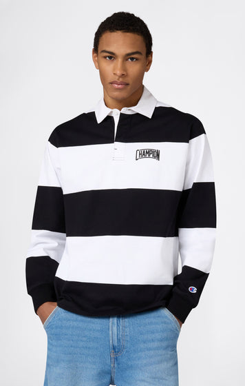 Men’s Striped Heavy Jersey Polo Shirt