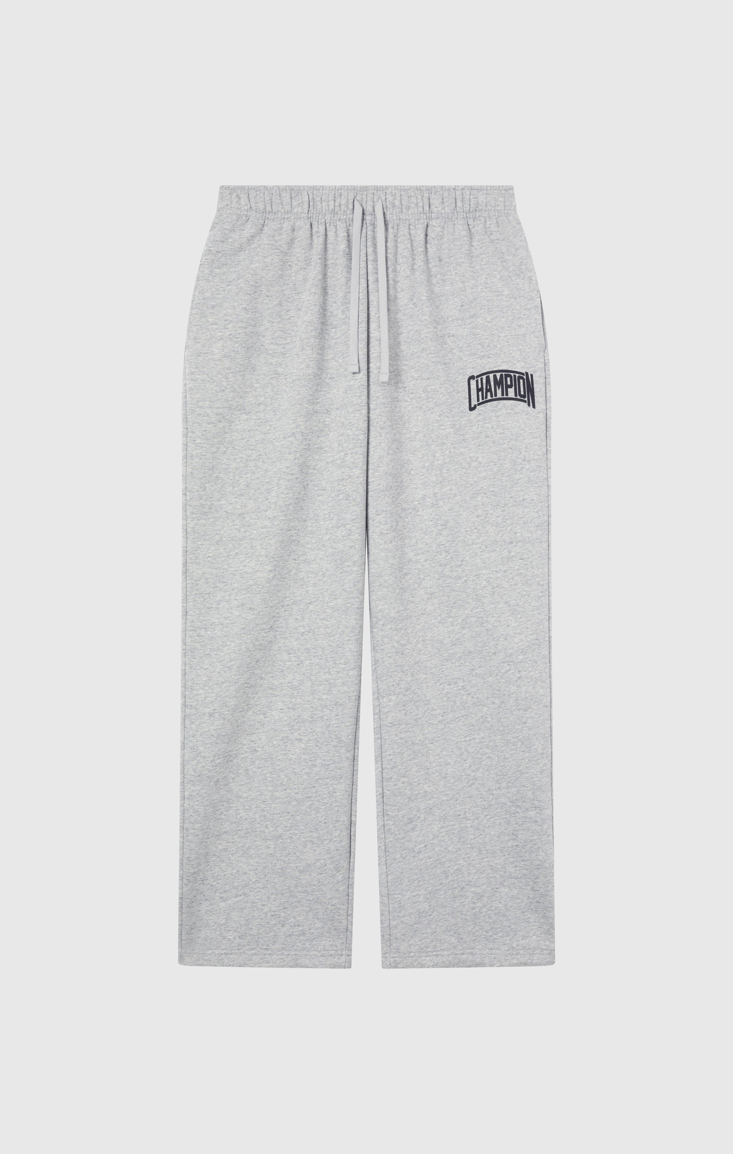 Men’s Straight Hem Pants With Brushed Interior And Puff Print Logo
