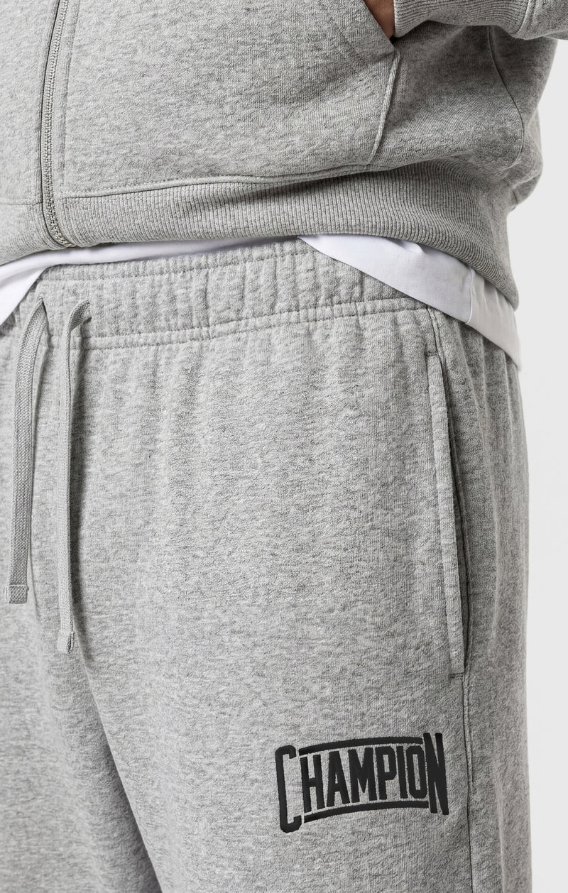 Men’s Straight Hem Pants With Brushed Interior And Puff Print Logo