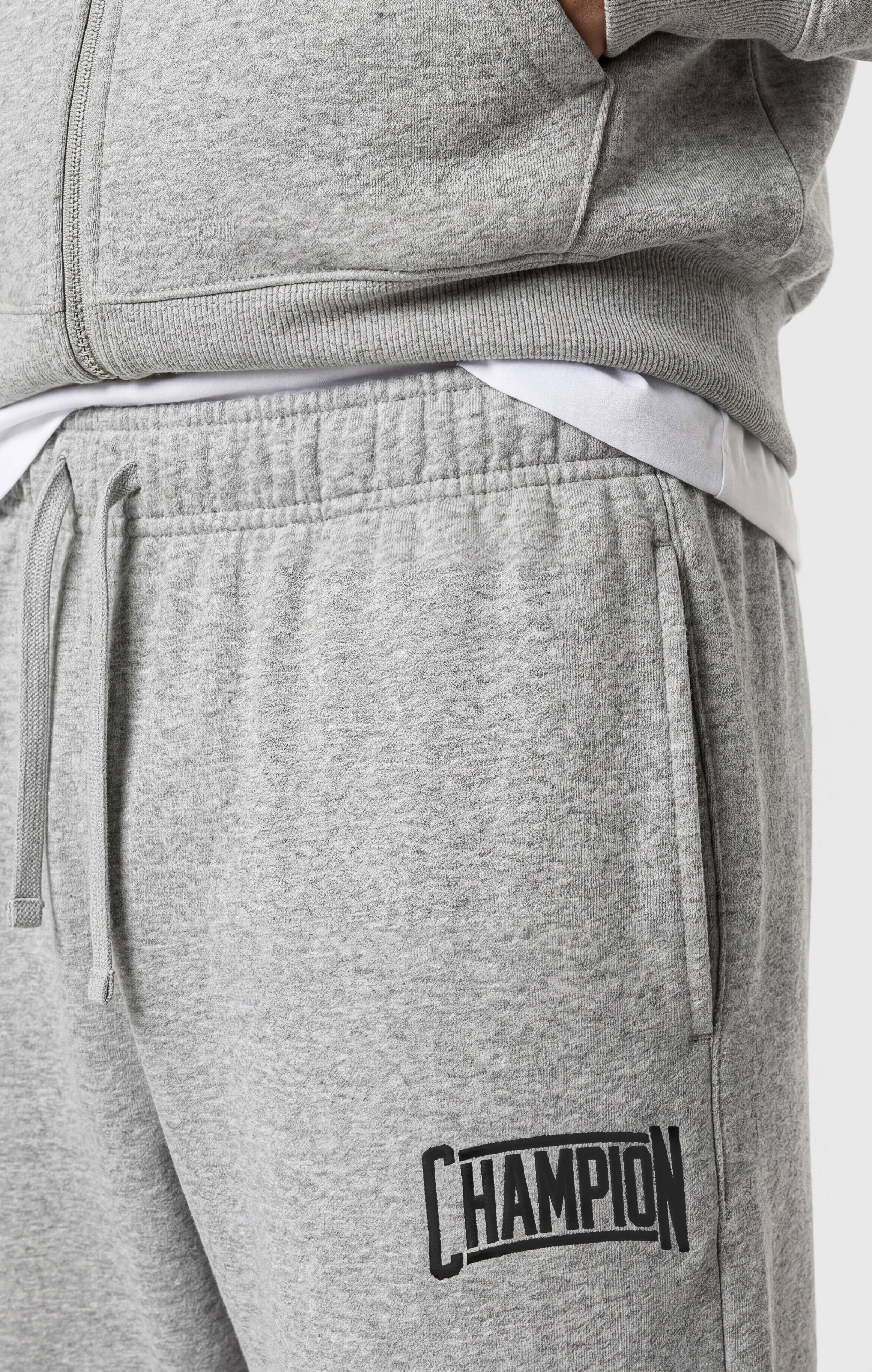 Men’s Straight Hem Pants With Brushed Interior And Puff Print Logo