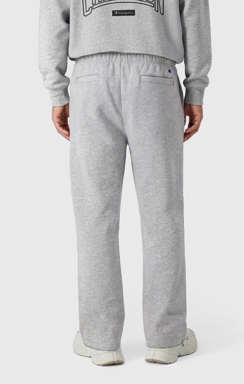 Men’s Straight Hem Pants With Brushed Interior And Puff Print Logo