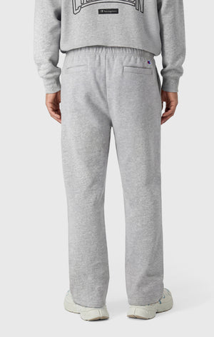 Men’s Straight Hem Pants With Brushed Interior And Puff Print Logo