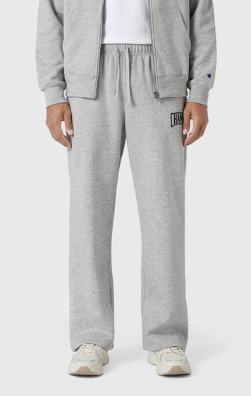 Men’s Straight Hem Pants With Brushed Interior And Puff Print Logo