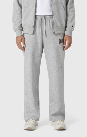 Men’s Straight Hem Pants With Brushed Interior And Puff Print Logo