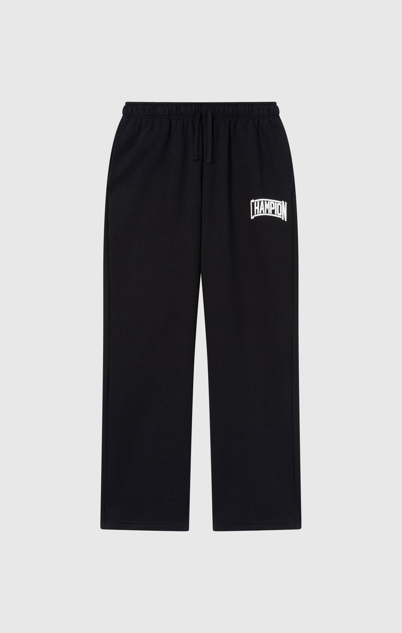 Men’s Straight Hem Pants With Brushed Interior And Puff Print Logo