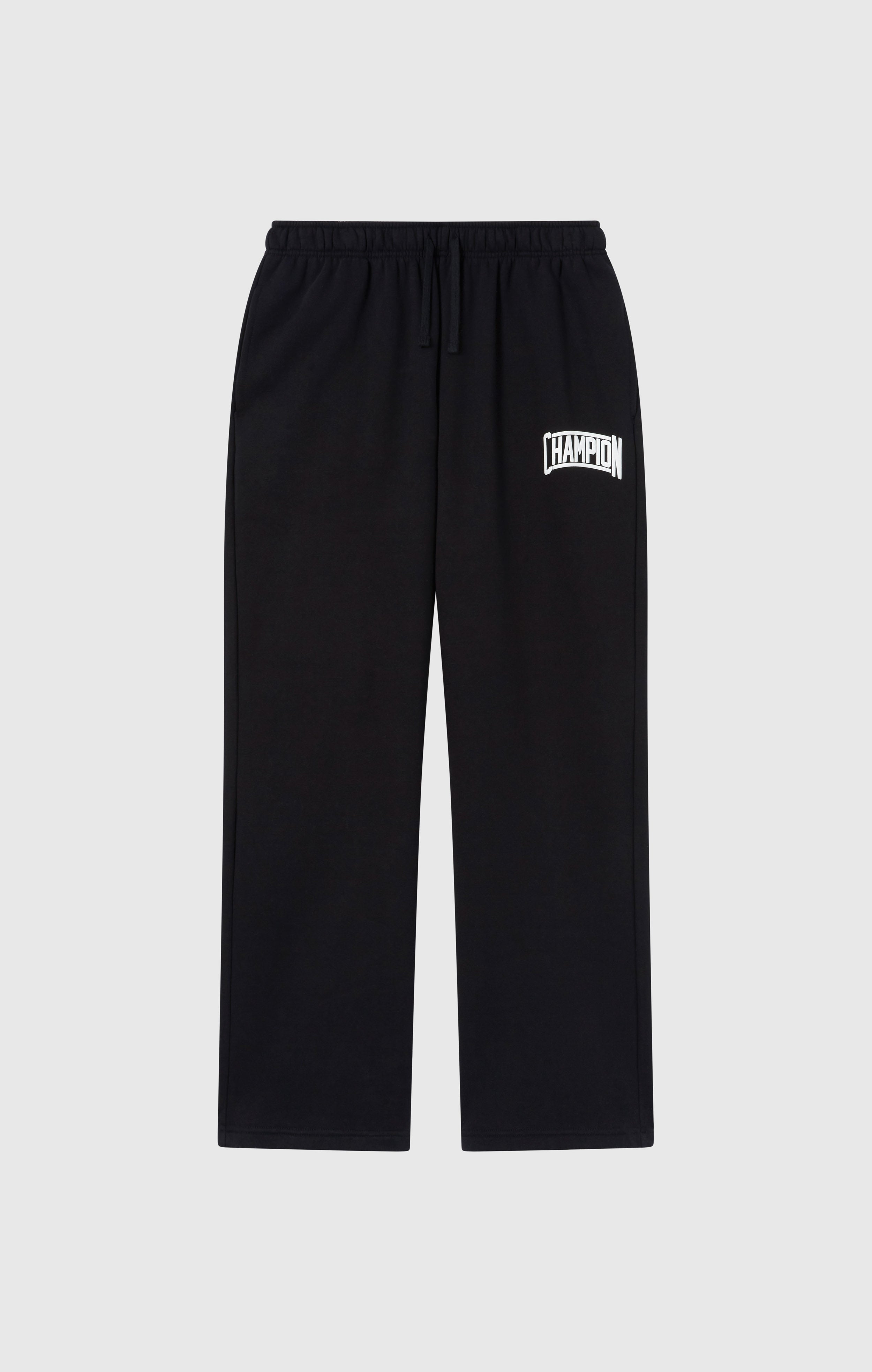 Men’s Straight Hem Pants With Brushed Interior And Puff Print Logo