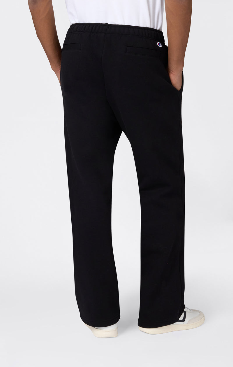 Men’s Straight Hem Pants With Brushed Interior And Puff Print Logo