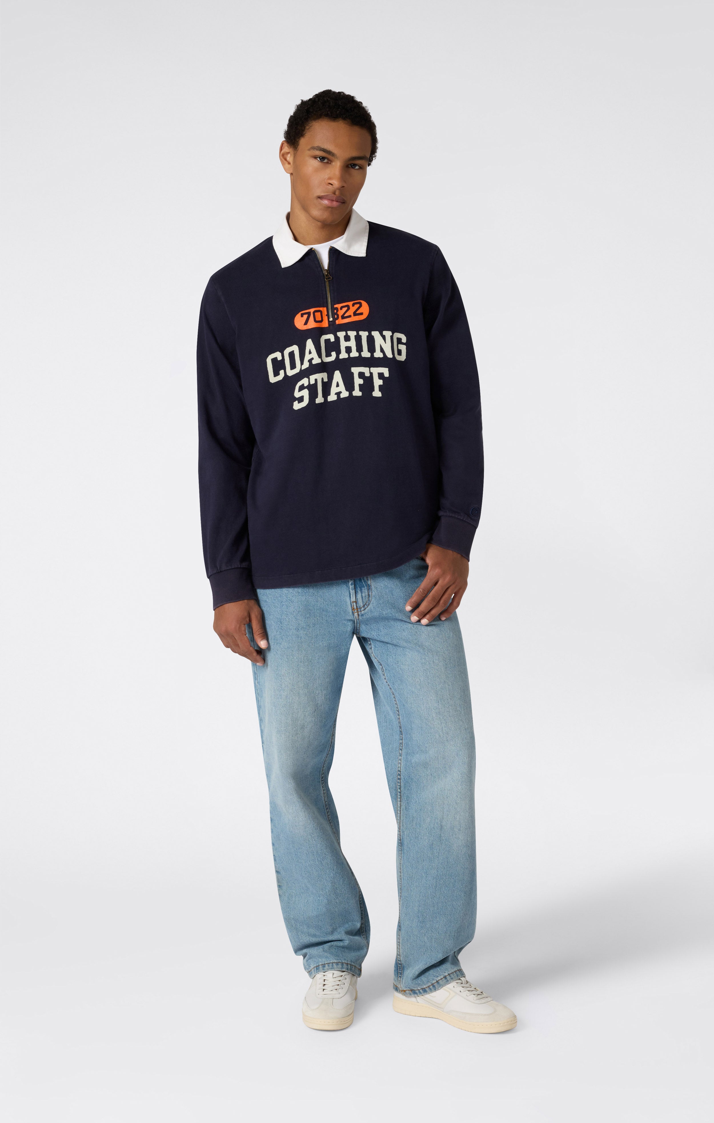 Polo Manches Longues à Demi-Zip pour Homme Time Capsule