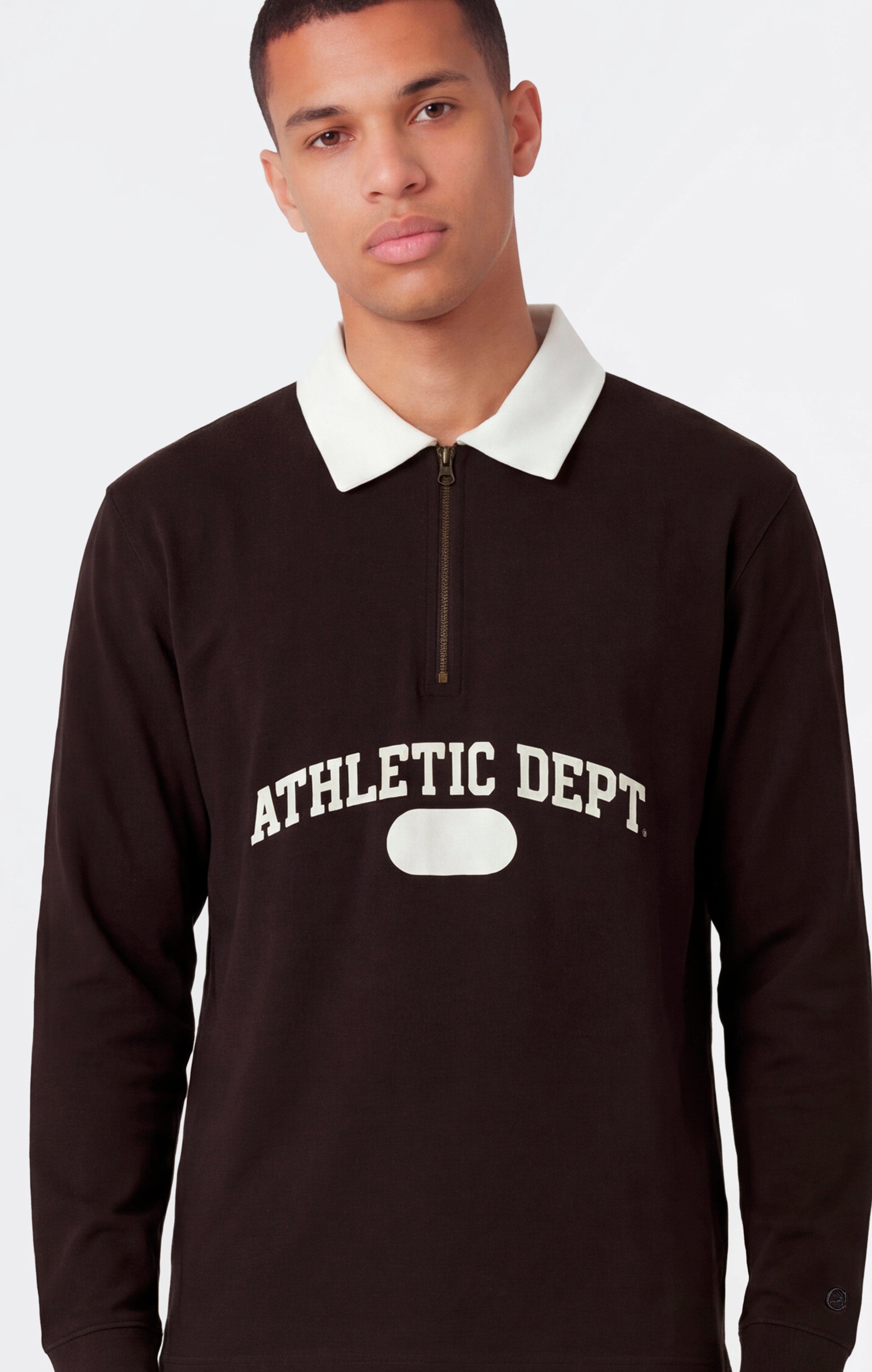 Herren Langarm-Poloshirt mit Halbem Reißverschluss Time Capsule