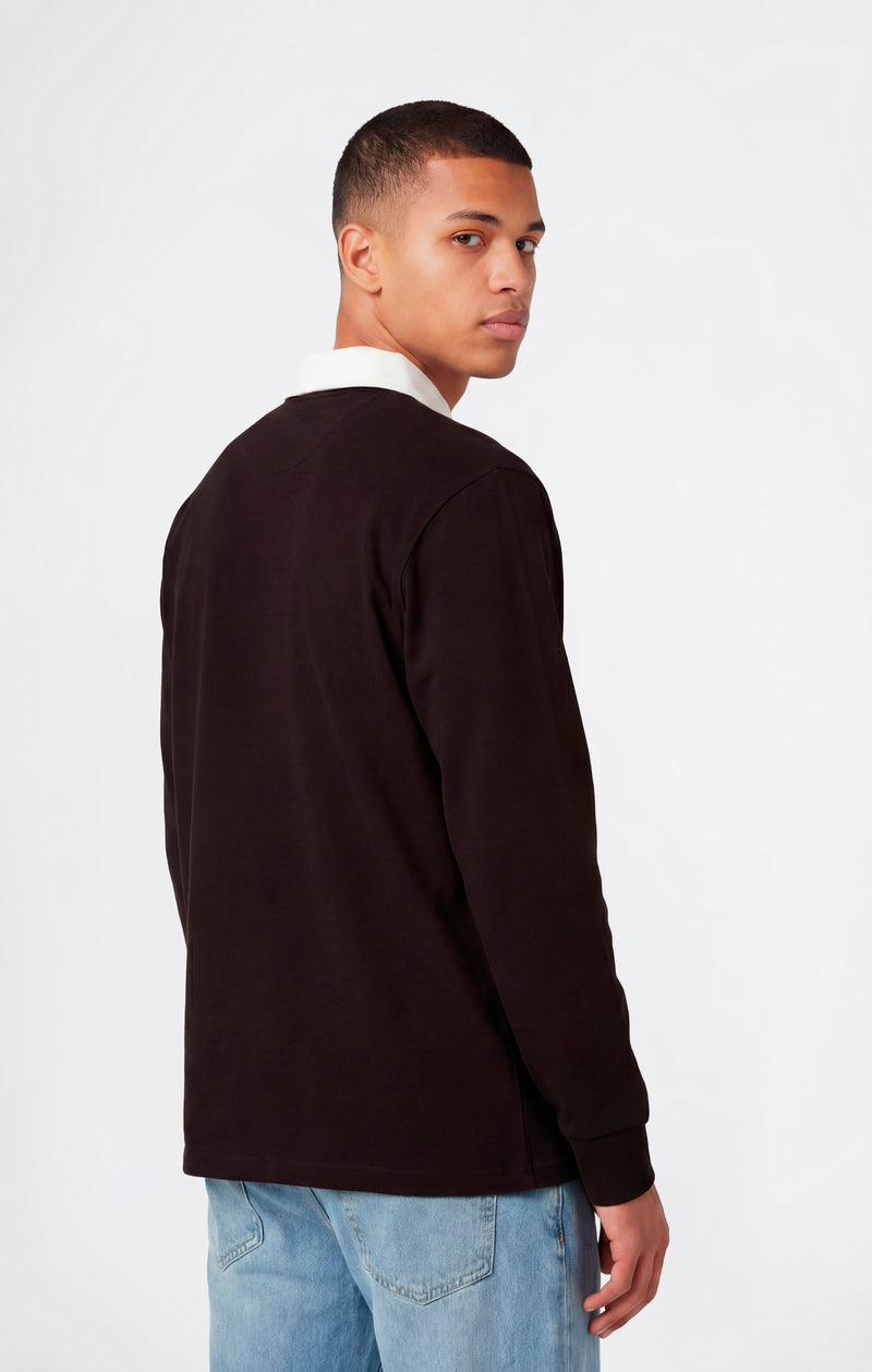 Herren Langarm-Poloshirt mit Halbem Reißverschluss Time Capsule