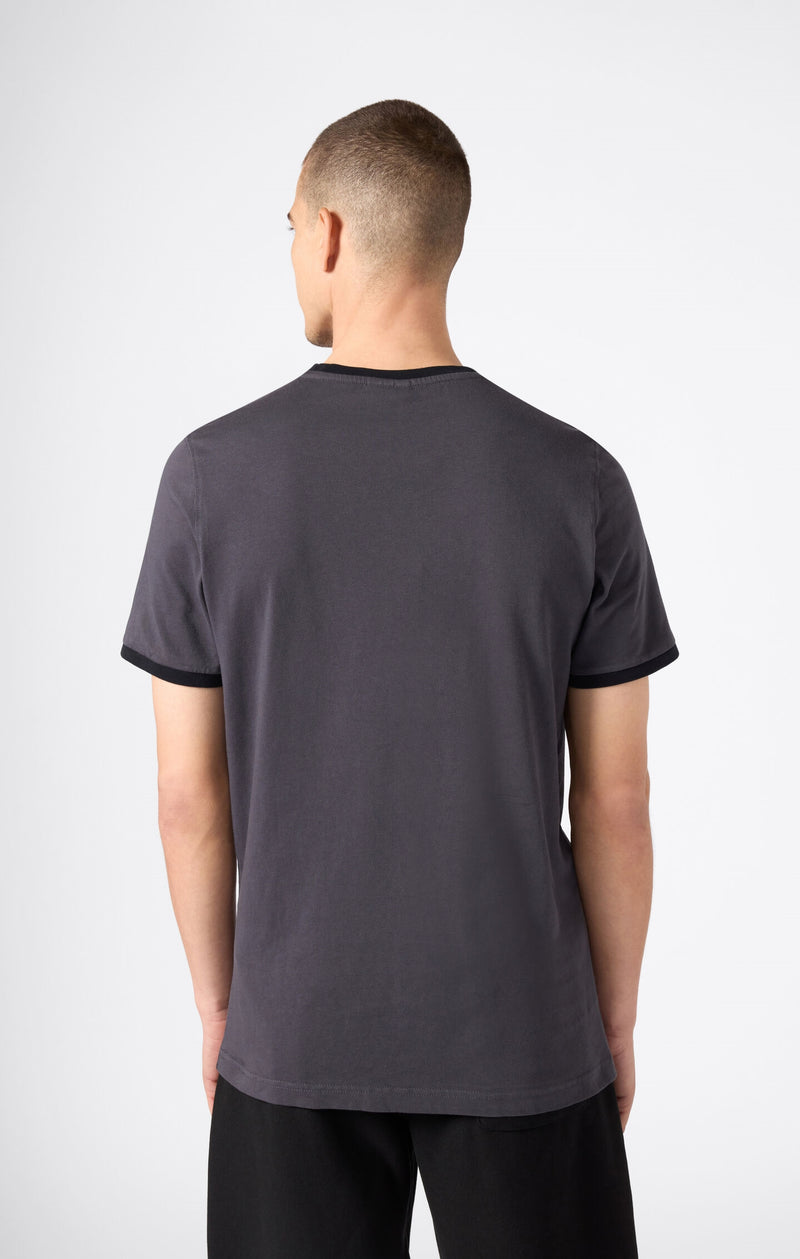 T-shirt girocollo Con Grafica e Bordi A Contrasto Da Uomo