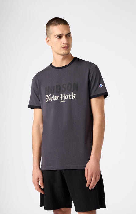 T-shirt girocollo Con Grafica e Bordi A Contrasto Da Uomo