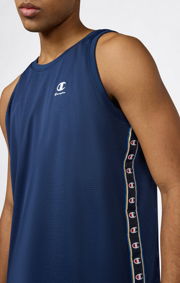 Herren Mesh Tank Top mit Tape Logo