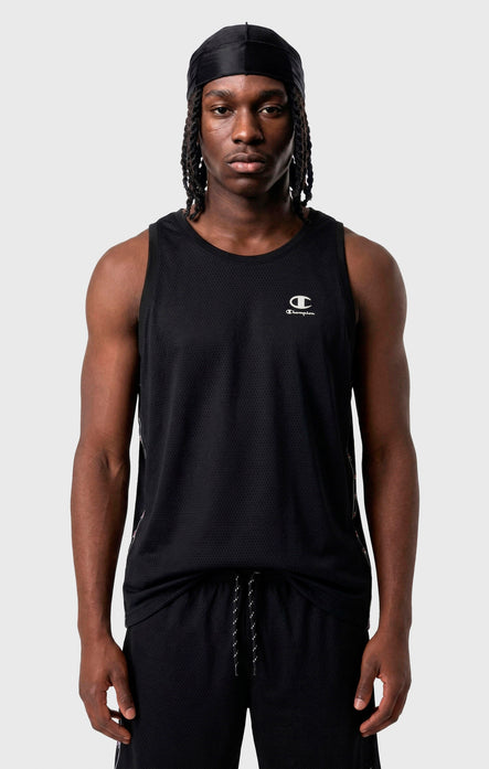 Canotta in Mesh Tape Logo da Uomo