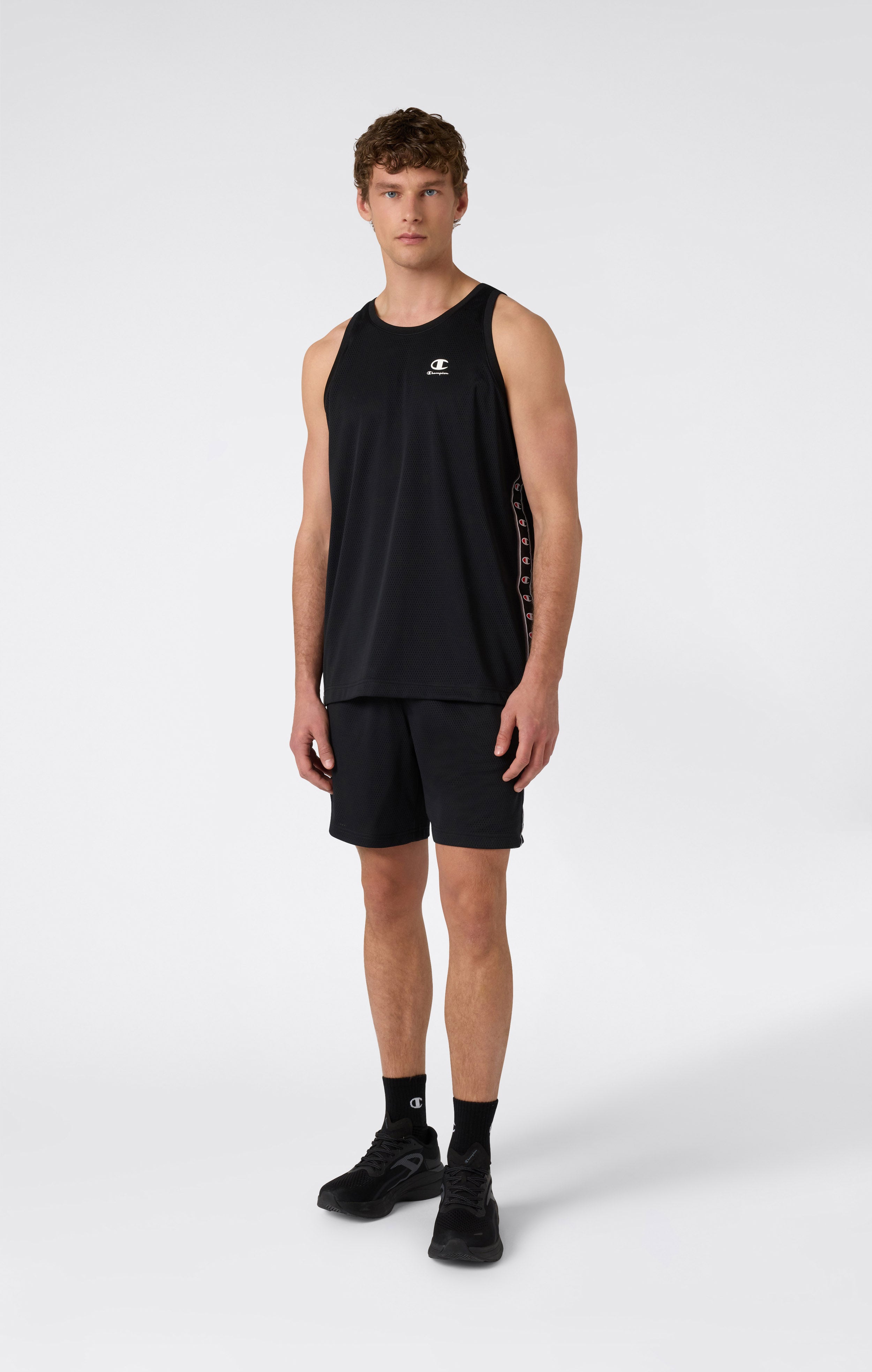 Débardeur en Mesh avec Tape Logo pour Homme