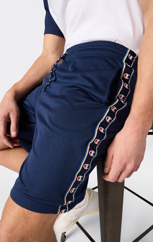 Bermuda en Mesh avec Tape Logo pour Homme