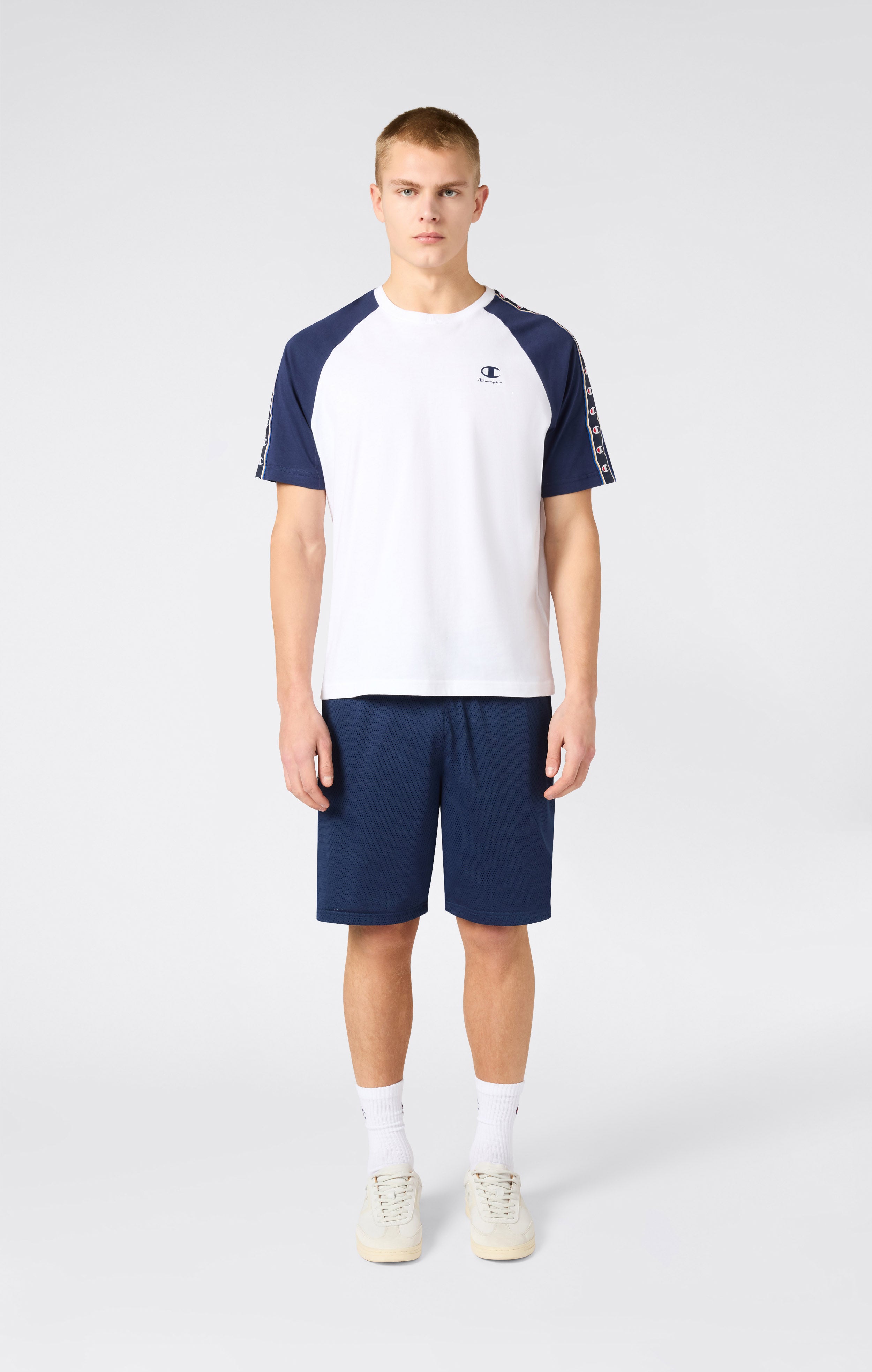 Men’s Mesh Tape Logo Bermuda Shorts