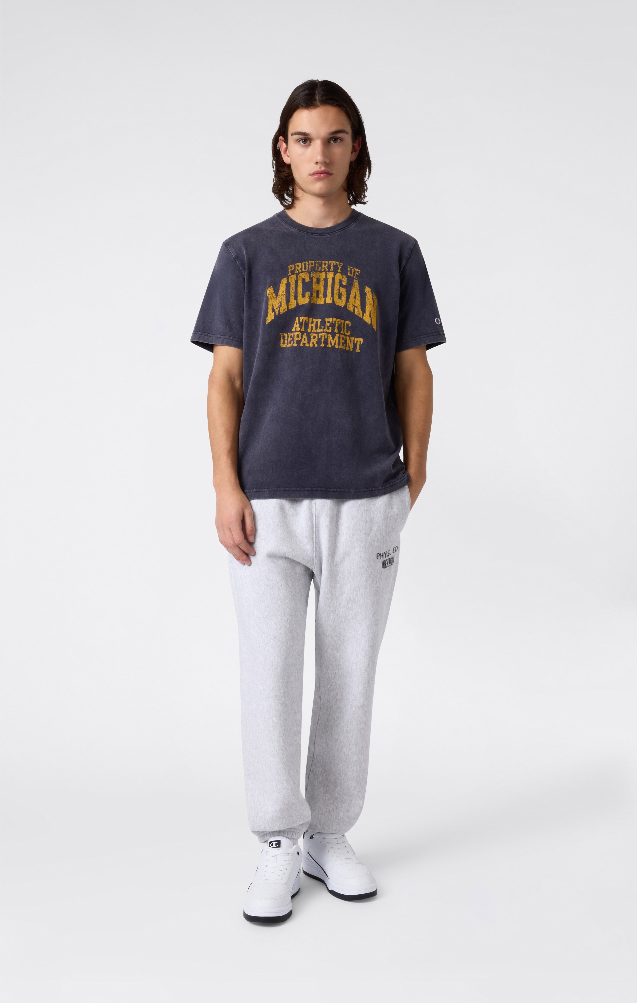 Pantalon Jogger Homme en Molleton Reverse Weave avec Intérieur Gratté et Bas Élastiqués