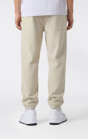 Pantaloni Joggers con Fondo Elasticizzato e Interno Felpato in Felpa Reverse Weave da Uomo