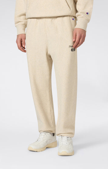 Pantaloni Joggers con Fondo Elasticizzato e Interno Felpato in Felpa Reverse Weave da Uomo