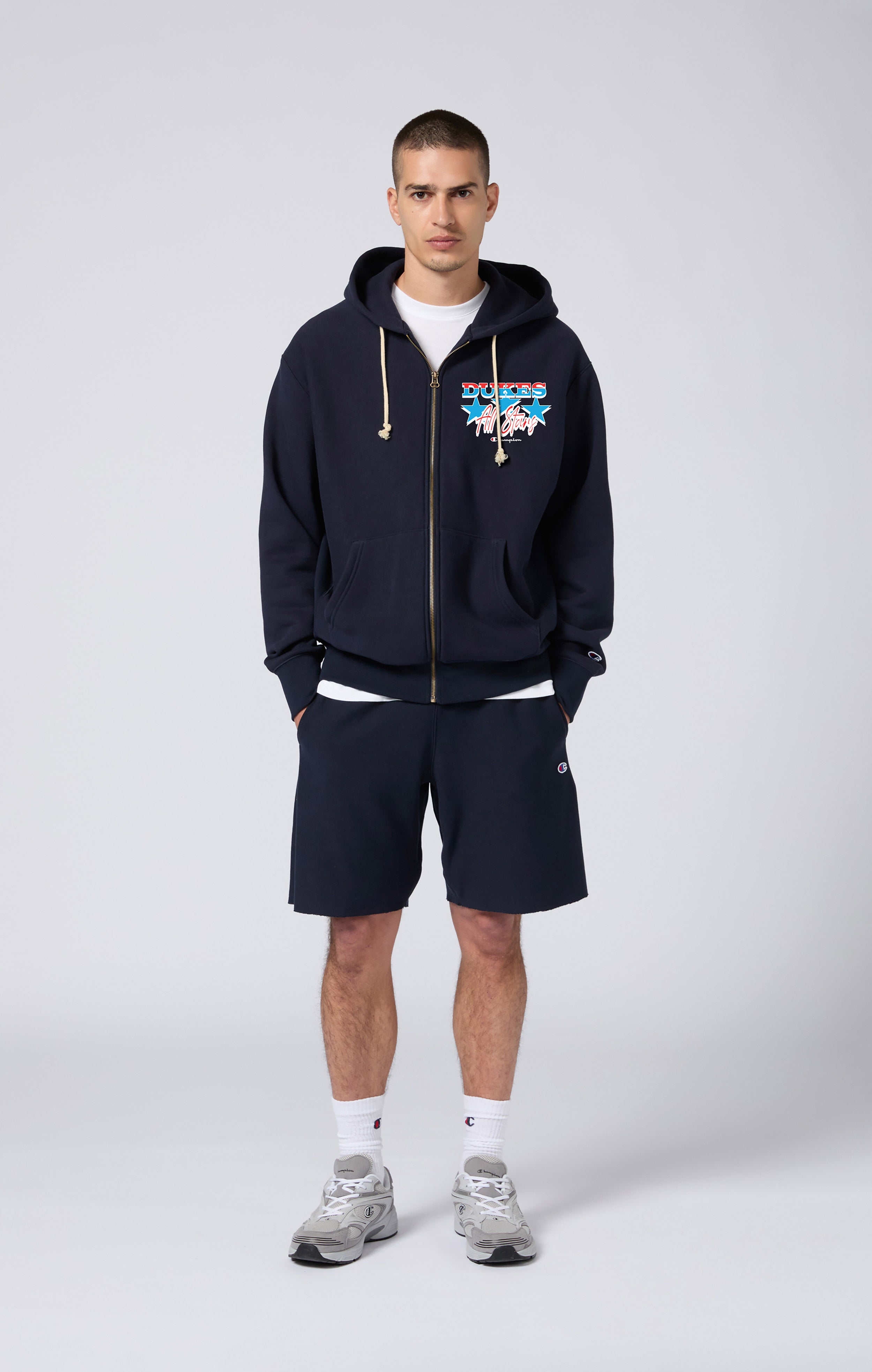 Reverse Weave Men's Fleece Zip Up Hoodie Dukes Cupboard x Champion