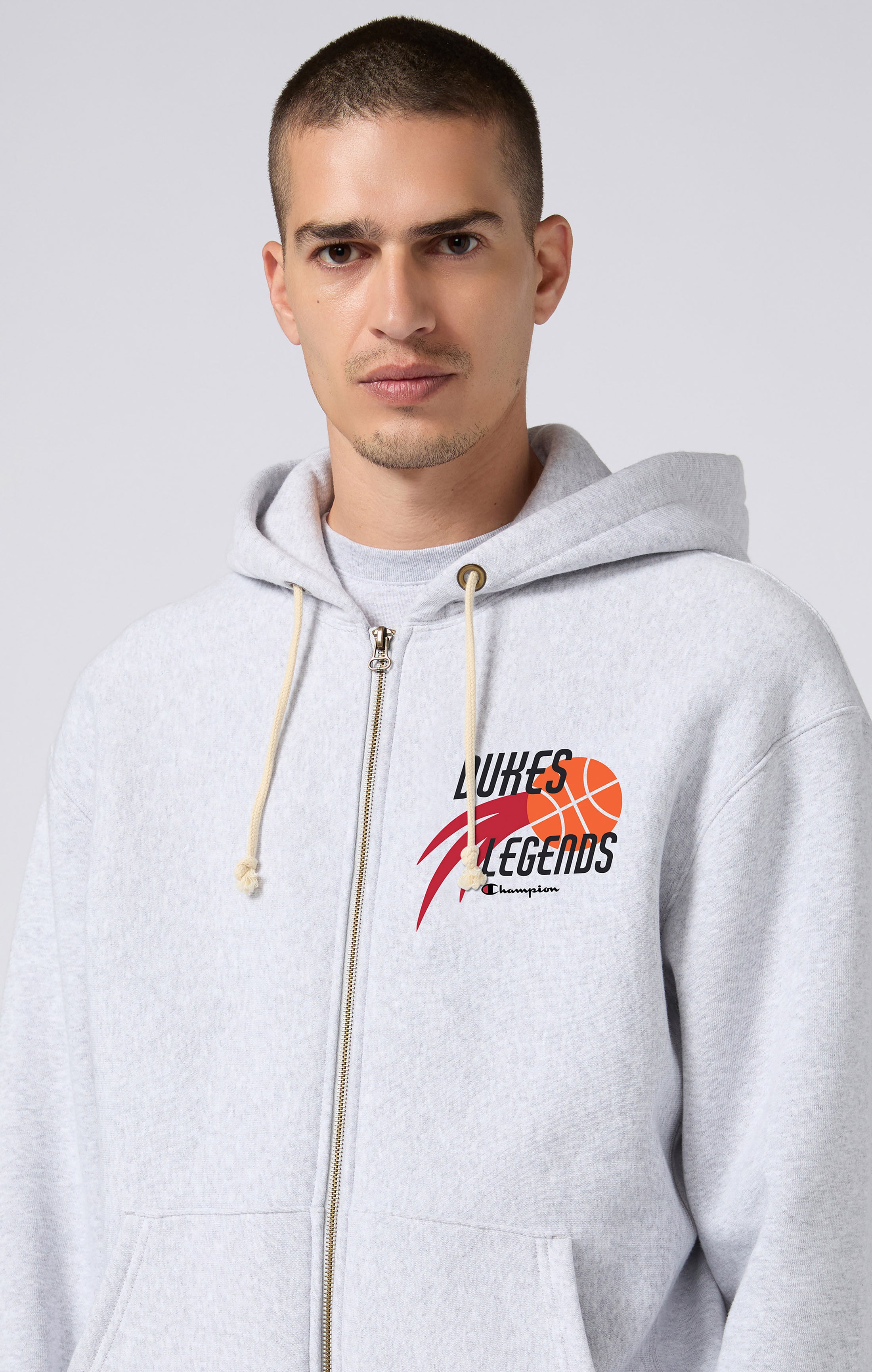 Sweatshirt à capuche zippé en molleton Reverse Weave - Hommes Dukes Cupboard x Champion