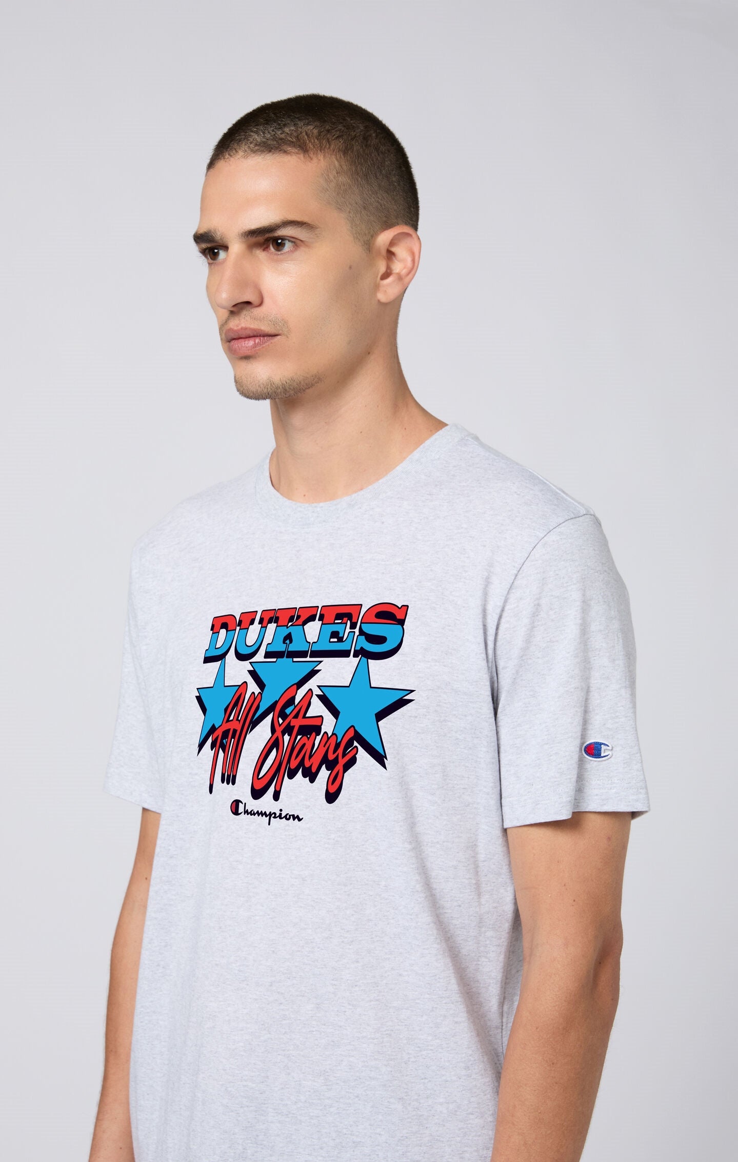 Oversized Men's T-Shirt in Heavy Cotton Dukes Cupboard x Champion