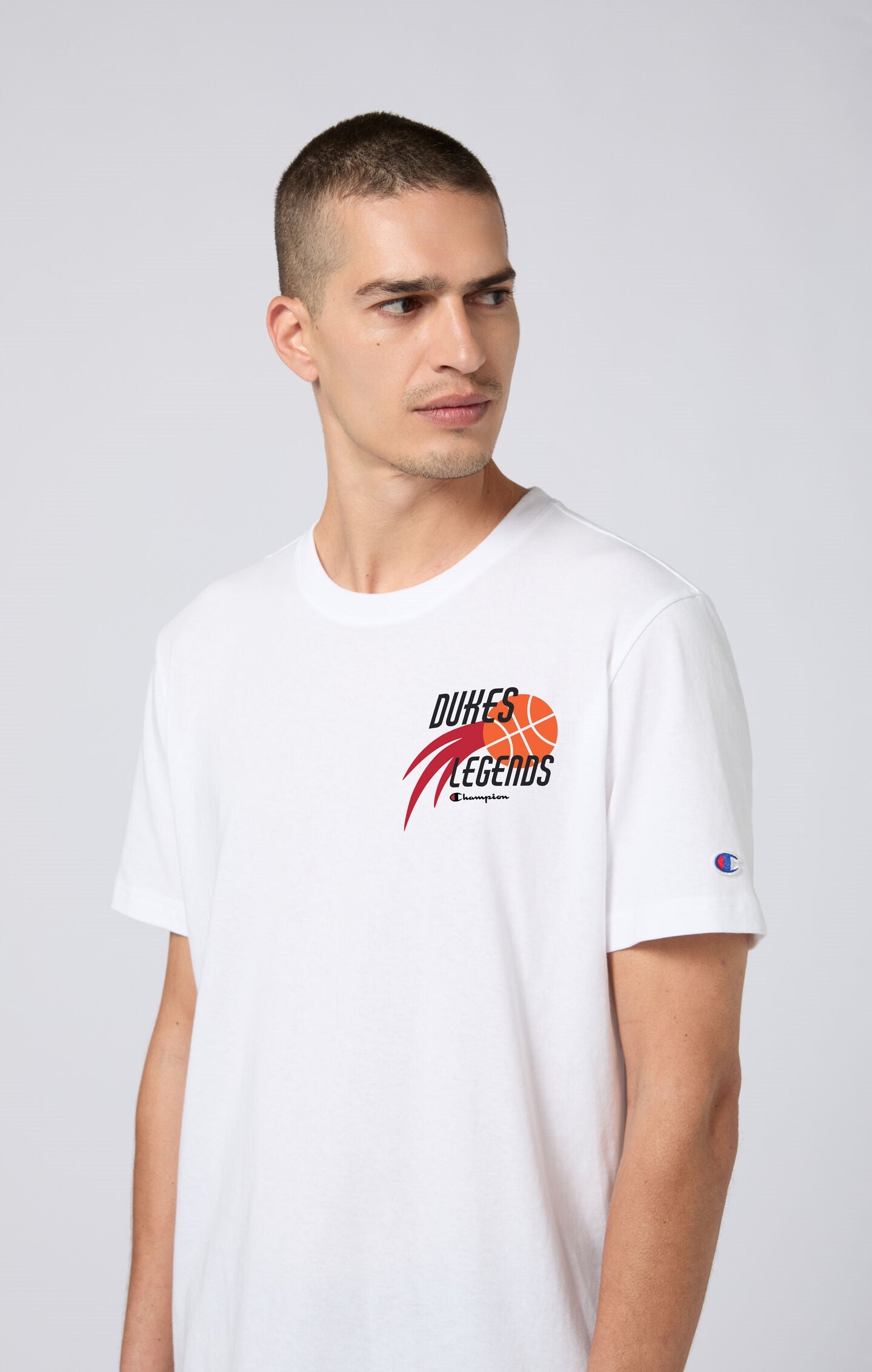 Oversized Men's T-Shirt in Heavy Cotton Dukes Cupboard x Champion