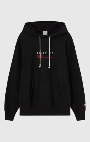 Mens Hoodie Champion All Over Hoodie Black Champion Reverse Weave