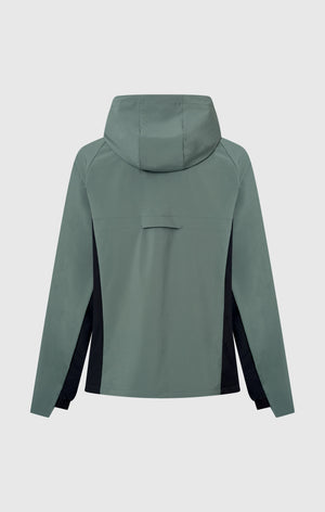 Men’s Stretch Woven Nylon Hooded Track Top Slim Fit