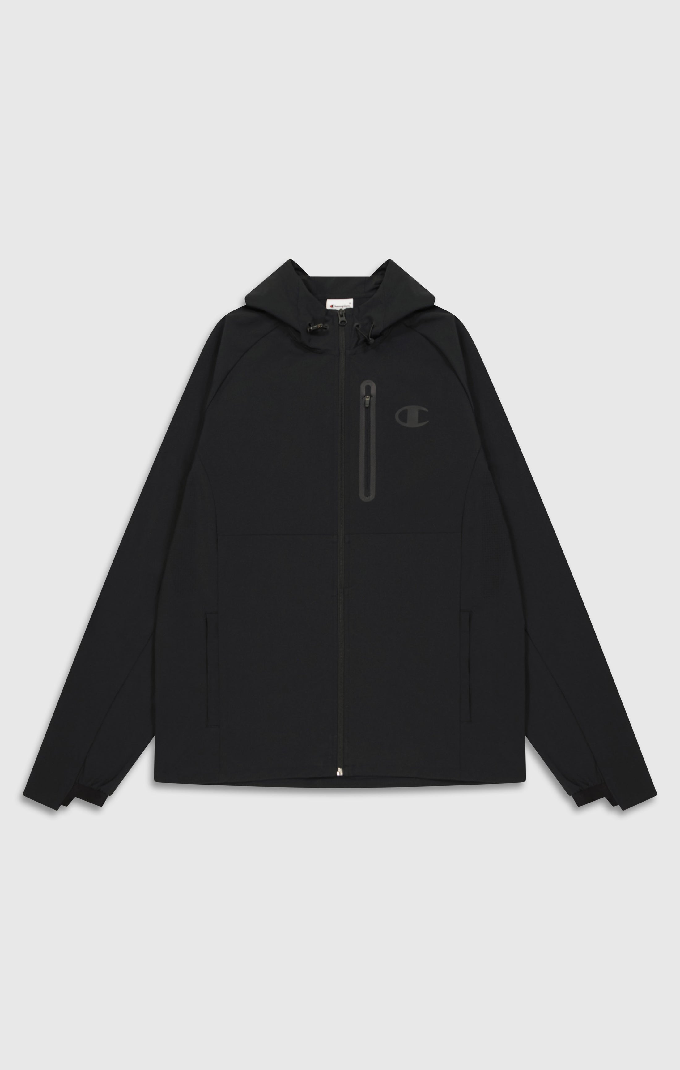 Men's Slim Fit Stretch Woven Nylon Hooded Jacket