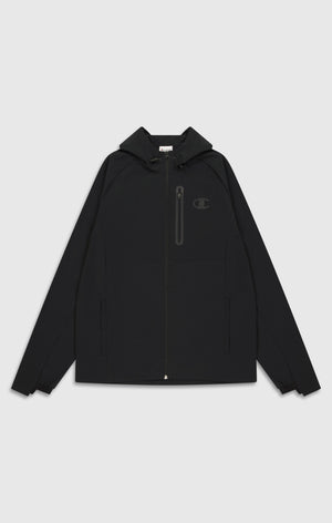 Men's Slim Fit Stretch Woven Nylon Hooded Jacket