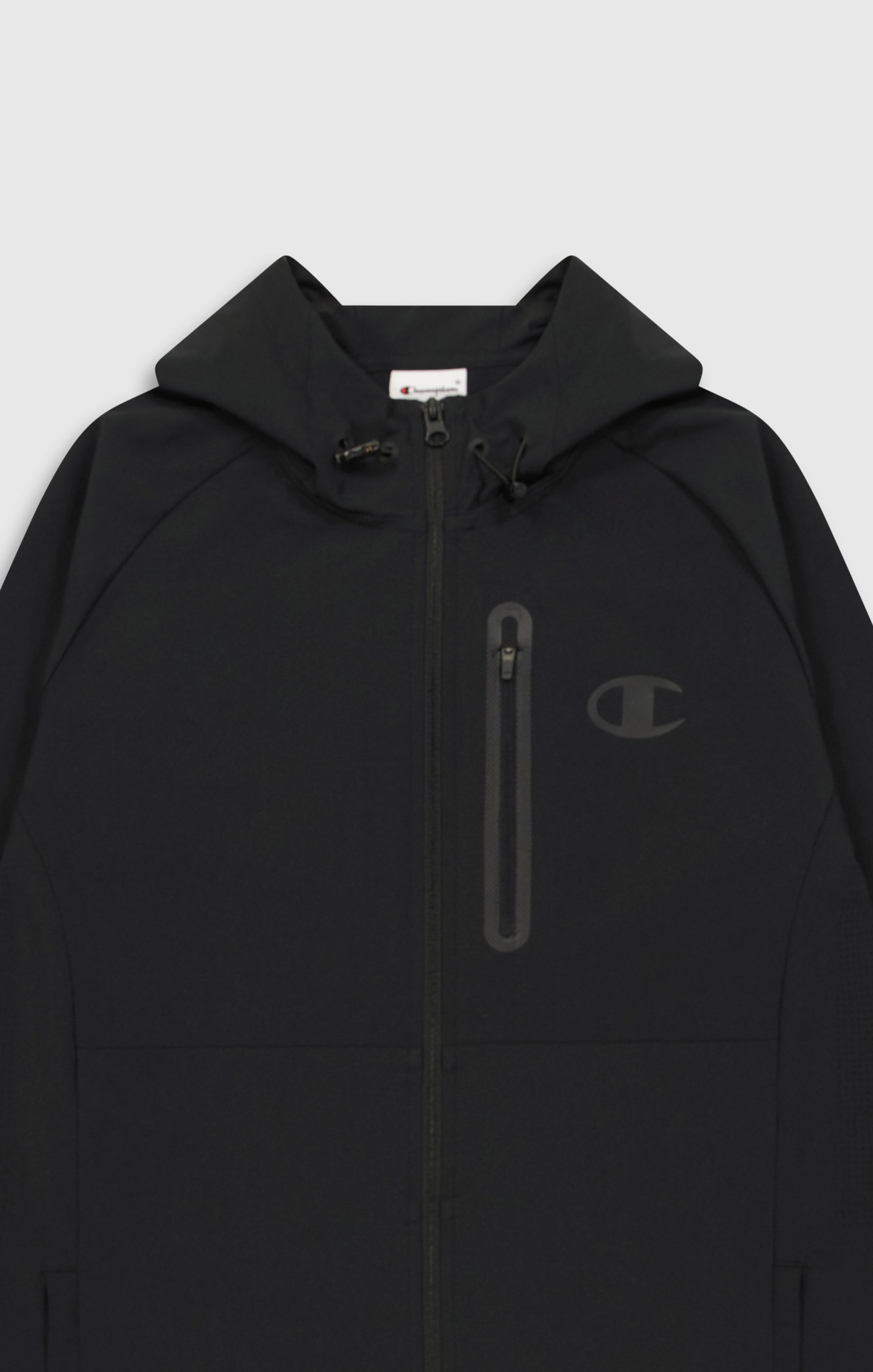 Men's Slim Fit Stretch Woven Nylon Hooded Jacket